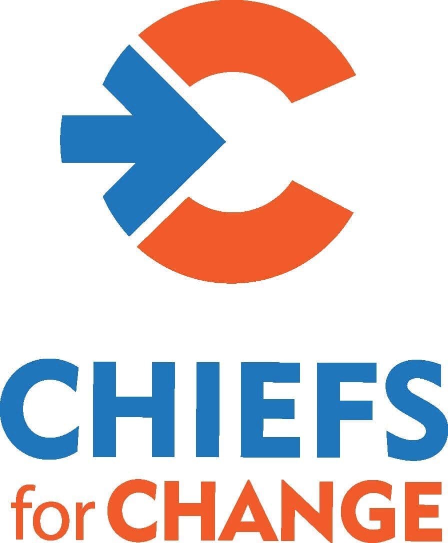 Logo with blue arrow and orange C for Chiefs of Change.